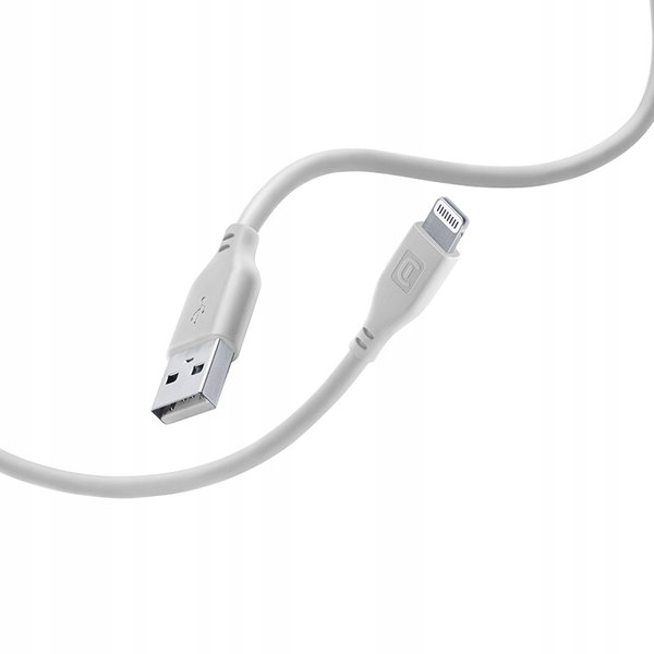 Cellularline Soft Cable Kabel USB-A do Lightning certyfikat MFi 1.2 m szary