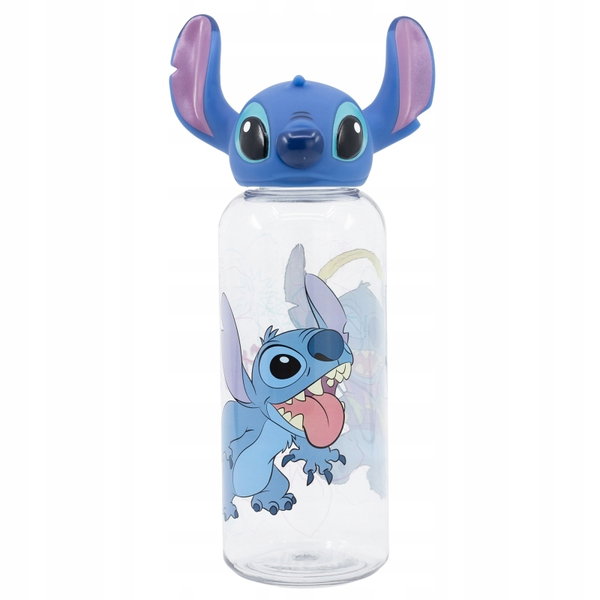 Disney Stitch - Butelka 560 ml z zakrętką 3D z kolekcji Flowers