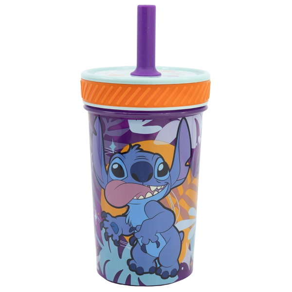 Disney Stitch - Nieprzewracalny kubek Dropsafe z silikonową słomką z kolekc