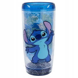 Disney Stitch - Nieprzewracalny kubek Dropsafe z podwójnymi ściankami z kol