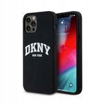DKNY Liquid Silicone White Printed Logo MagSafe - Etui iPhone 12 / iPhone 1