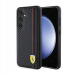 Ferrari Carbon Printed Line - Etui Samsung Galaxy S24+ (czarny)