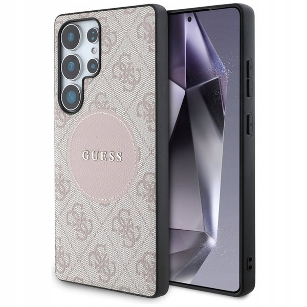 Guess 4G Round Patch - Etui do Samsung Galaxy S25 Ultra (różowy)