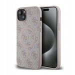 Guess 4G MagSafe - Etui iPhone 15 / 14 / 13 (różowy)
