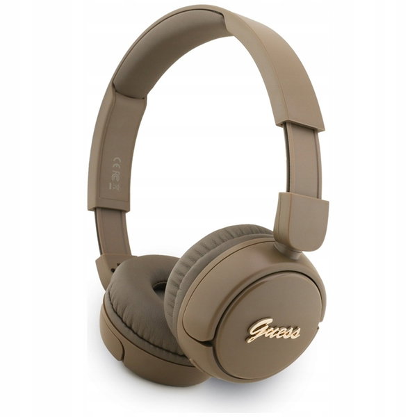 Guess - Bezprzewodowe słuchawki nauszne Bluetooth V5.3 (brązowy)