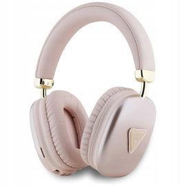 Guess - Bezprzewodowe słuchawki nauszne Bluetooth V5.3 (różowy)
