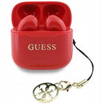Guess - Słuchawki Bluetooth TWS + etui ładujące (czerwony)