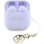 Guess - Słuchawki Bluetooth TWS + etui ładujące (lawendowy)