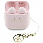 Guess - Słuchawki Bluetooth TWS + etui ładujące (różowy)