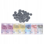 Eddy Toys Banknoty monety EUR do zabawy gier 90szt