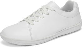 FUSHITON Unisex Trampki Sznurowane Białe Rozmiar 42