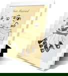 DMHSGIFT Prezentt Ślubny, Pieniądze w Ramce - Kolor Drewna