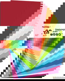 Papier kolorowy 49 arkuszy A4 300 g/m² Papier Techniczny Blok Gruby