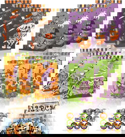 Torebki na Prezenty Halloween 12 sztuk Papierowych Torebek