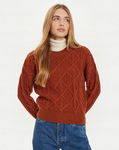 Sweter Wrangler CABLE KNIT SWEATER 112356473 GINGERBREAD M