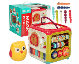 Kostka edukacyjna interaktywna nakarm ptaszka 6w1 Bibi-inn