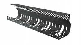 Organizer Uchwyt Maskownica do Kabli pod Biurko 50 cm Półka Metalowa Czarny