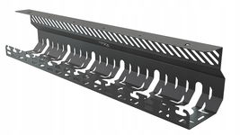 Organizer Uchwyt Maskownica do Kabli pod Biurko 60 cm Półka Metalowa Czarny