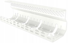 Organizer Kabli pod Blat Biurko Półka na kable 40cm Uchwyt Metalowy Biały