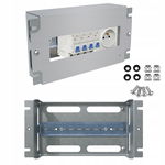 Panel Dystrybucji Napięć RACK 10" 3U/60/22xS DIN TS35/TH35 Szary Stalflex