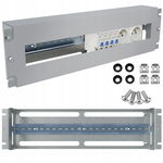 Panel Dystrybucji Napięć RACK 19" 3U/60/22xS DIN TS35/TH35 Szary Stalflex