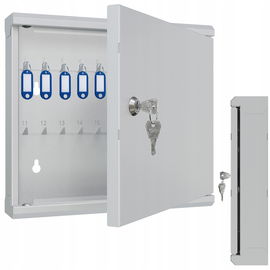 Szafka na Klucze Metalowa Skrzynka 40 Haczyków Kasetka na Klucze Zamykana