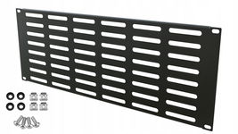Panel Wentylacyjny Maskownica RACK 4U 19" Czarny Stalflex
