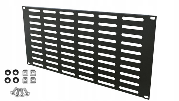 Panel Wentylacyjny Maskownica RACK 5U 19" Czarny Stalflex
