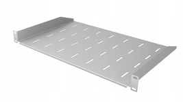 Półka RACK Eco stała 1U 19" 300 mm szara StalFlex