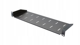 Półka RACK Eco stała czarna 19" 1U 170mm Perforowana jakość StalFlex
