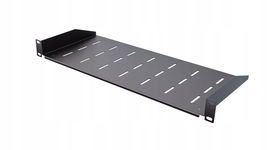 Półka RACK Eco stała czarna 19" 1U 200 mm Perforowana jakość StalFlex