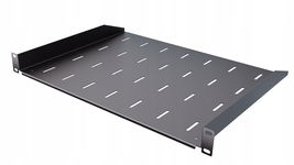Półka RACK Eco stała czarna 19" 1U 350 mm Perforowana jakość StalFlex