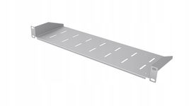 Półka RACK Eco stała szara 19" 1U 170mm Perforowana jakość StalFlex