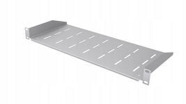 Półka RACK Eco stała szara 19" 1U 200 mm Perforowana jakość StalFlex