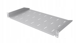 Półka RACK Eco stała szara 19" 1U 270 mm Perforowana jakość StalFlex