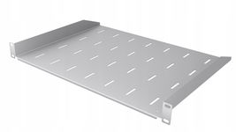 Półka RACK Eco stała szara 19" 1U 350 mm Perforowana jakość StalFlex