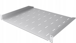 Półka RACK Eco stała szara19" 1U 400mm Perforowana jakość StalFlex