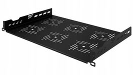 Półka RACK Professional stała 1U 19" 300 mm czarna StalFlex