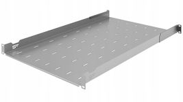 Półka RACK Standard regulowana 1U 19" 750 mm 750-910 mm szara StalFlex
