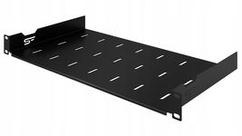 Półka RACK Standard stała 1U 19" 250 mm czarna StalFlex
