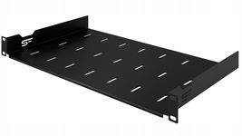 Półka RACK Standard stała 1U 19" 270 mm czarna StalFlex
