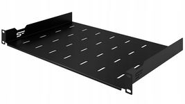 Półka RACK Standard stała 1U 19" 300 mm czarna StalFlex