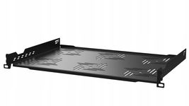 Półka stała 19"1U 300 mm czarna Seria B Stalflex