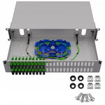 Przełącznica Światłowodowa Szuflada RACK 19" 2U 48xSC Duplex Szara