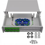Przełącznica Światłowodowa Szuflada RACK 19" 2U 48xSC Simplex Szara