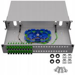 Przełącznica Światłowodowa Szuflada RACK 19" 2U 48xSC Simplex Szara