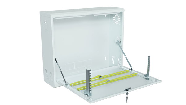 Szafa obudowa na rejestrator CCTV RACK StalFlex Pionowa 19" 3U 180 mm biała