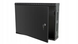Szafa RACK 19" wisząca CCTV DVR Stalflex 19'' 2 120 mm czarna regulowana