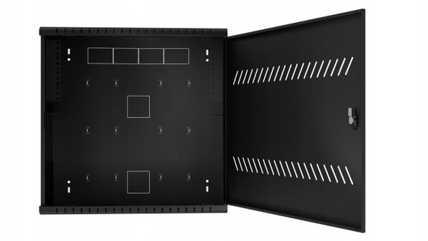 Szafa rack wisząca CCTV Stalflex 19'' 3U + 4U 180 mm czarna