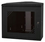 Szafa Serwerowa Narożna Wisząca RACK 19" 9U 330mm Metalowa Czarna Stalflex